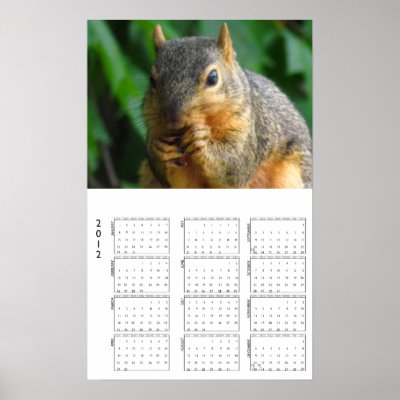 2012 Calendar Nibbling Squirrel