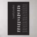 2012 Calendar Poster - Helvetica Grid System Black posters