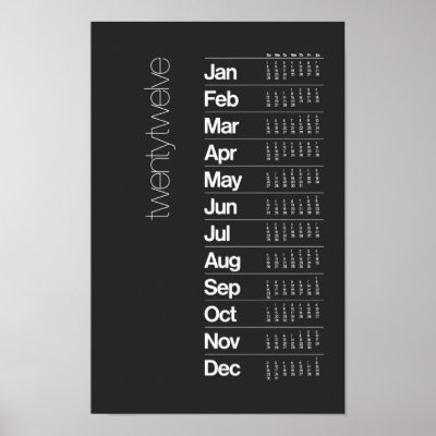 2012 Calendar Poster - Helvetica Grid System Black by White_Space