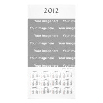 2012 Calendar Template Photo Card