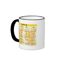 2012 Calendar with Beer Glasses print Coffee Mug