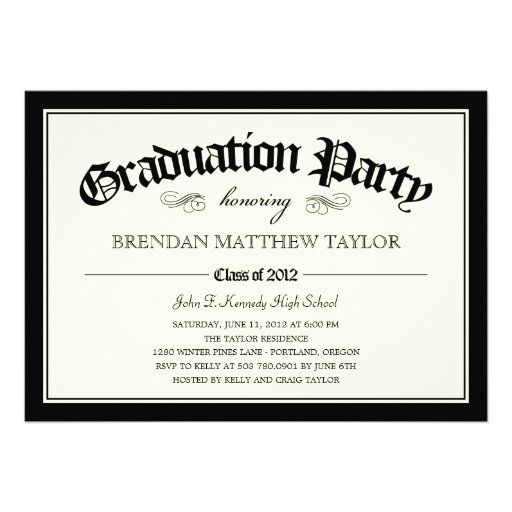 2012 Diploma Graduation Party Invitation