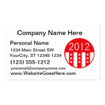 2012 election round seal red version business card template
