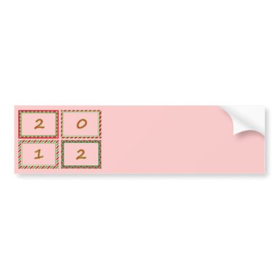 2012 festive New Year frames Bumper Stickers by graphiking