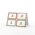 2012 festive New Year frames Greeting Card