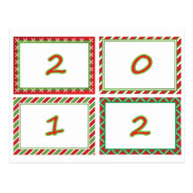 2012 festive New Year frames Post Cards