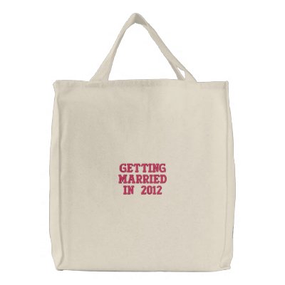 2012 Getting Married Tote Canvas Bags by bdbeautifuldesigns