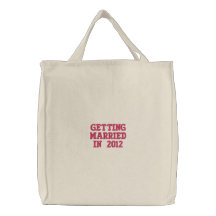 2012 Getting Married Tote Canvas Bags