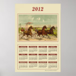 2012 Horses Calendar Poster