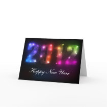 2012 New Year's Rainbow Lights Design Cards