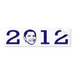 2012 Obama Head Bumper Sticker bumper stickers