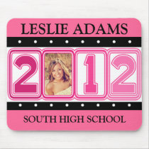 2012 PINK PHOTO GRADUATION MOUSE PAD