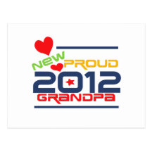 2012 Proud Grandpa T-shirts and Gifts Post Cards