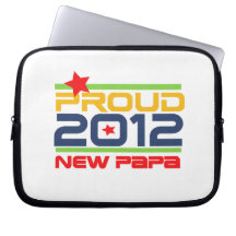 2012 Proud New Papa T-shirts and Gifts Computer Sleeves