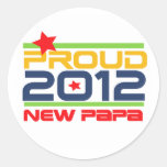 2012 Proud New Papa T-shirts and Gifts Sticker