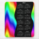 2012 Psychedelic Rainbow Yearly Calendar mousepads