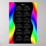 2012 Psychedelic Rainbow Yearly Wall Calendar Posters