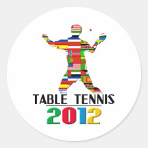 2012: Table Tennis Round Sticker
