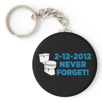 2012 Toilet Flush Never Forget Key Chains by thegutter