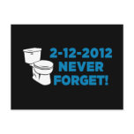 2012 Toilet Flush Never Forget Postcards