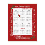 2012 Vintage Christmas Wishes Postcard Calendar #4