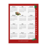 2012 Vintage Christmas Wishes Postcard Calendar #5