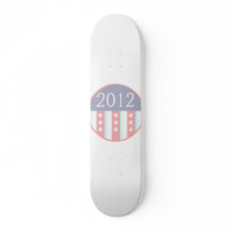 2012 Vote Election Round Seal Red Blue faded Custom Skate Board