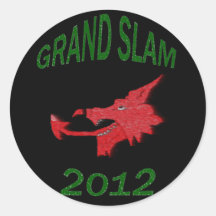 2012 welsh grand slam rugby sticker