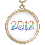 2012 with fireworks personalised necklace