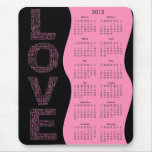 2012 Year for Love Yearly Calendar Mouse Pad