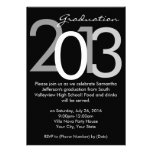 2013 Black Typographic Graduation Party Invitation