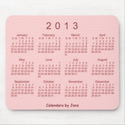 2013 Calendar Mousepads by Calendars_by_Janz