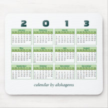 2013 Calendar Mousepad