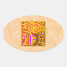 2013 ver. REIKI Healing Symbols Oval Stickers