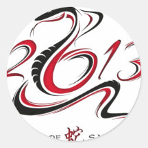 2013 - Year of the Snake Round Stickers