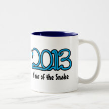 2013 Year of The Water Snake Two-Tone Mugs