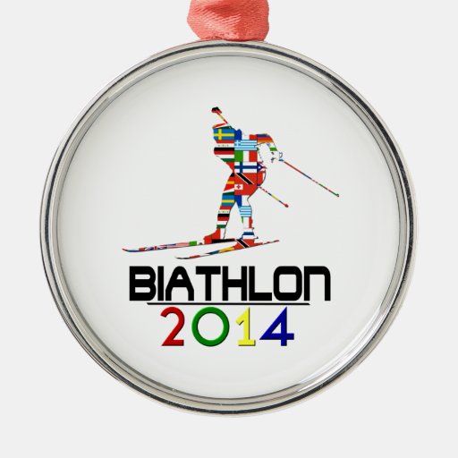 2014 biathlon round metal christmas ornament zazzle 2014 biathlon round metal christmas ornament zazzle