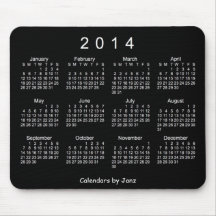 2014 Calendar Mouse Pads