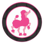 20 - 1.5"  Envelope Seal French Pink Poodle Paris