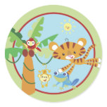 20 - 1.5" Envelope Seal Rain-forest Jungle Animal Sticker