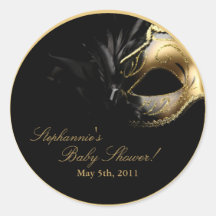 20 - 1.5"  Favour Stickers Masquerade Mask Sweet 1