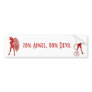 20% Angel, 80% Devil Bumper Stickers
