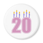 20 Birthday Candles (Purple / Pink)