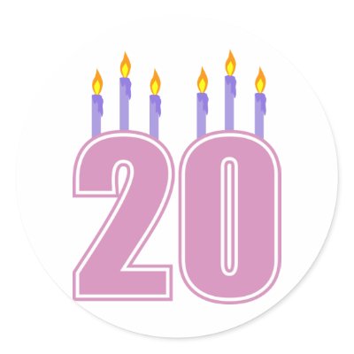 20 Birthday Candles (Purple / Pink) by LushLaundry