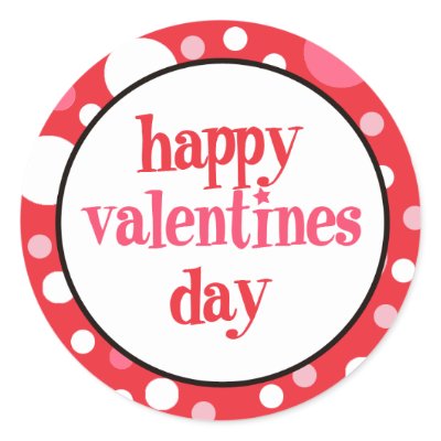 20 Happy Valentines Day Cupcake Toppers Round Stickers by allpetscherished