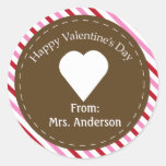 20 Happy Valentines Day Cupcake Toppers stickers