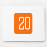 #20 Orange Square Mouse Pad
