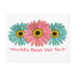 20 world's best vet tech postcard