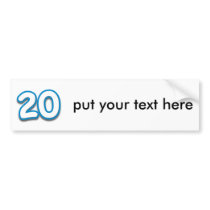 20 Year Birthday or Anniversary - Add Text Bumper Sticker