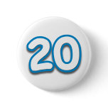 20 Year Birthday or Anniversary - Add Text Buttons